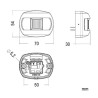 3728002000 AQUASIGNAL LAMPA NAWIGACYJNA S28 12V LED STERN STAINLESS STEEL SIDE MOUNT