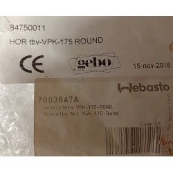 84.75.00.11 GEBO MOSKITIERA Standard Gebo Flyscreen 175 (7803847A)