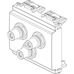 16333 IDEA VIMAR Gniazdko 3x RCA, szare