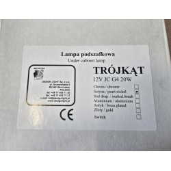 TRÓJKĄT HALOGEN PODSZAWKOWA OPRAWA PUNKTOWA SATYNA G4 20W 12V JC
