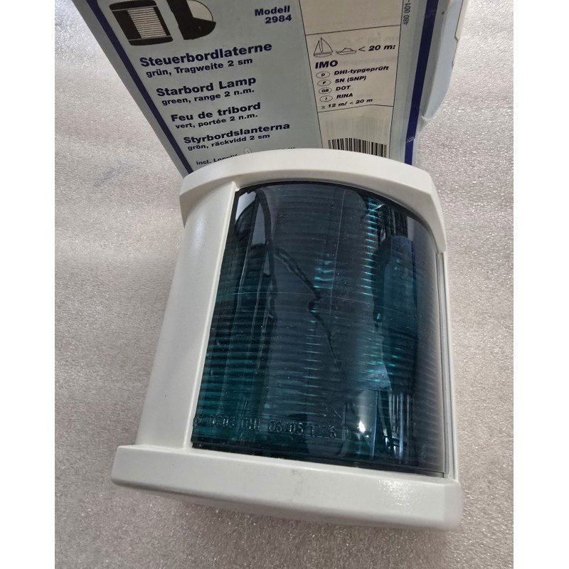 2LT002984391 HELLA MARINE ŚWIATŁO NAWIGACYJNE PRAWEJ BURTY SERIA 2984 BIAŁO ZIELONE (POWYSTAWOWE)