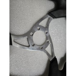 SW0079 VOLANTEC EQ-RAPTOR KIEROWNICA ⌀360MM CZARNO SREBRNA