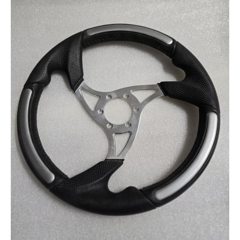 SW0079-CO-03 VOLANTEC EQ-RAPTOR KIEROWNICA ⌀360MM CZARNO SREBRNA