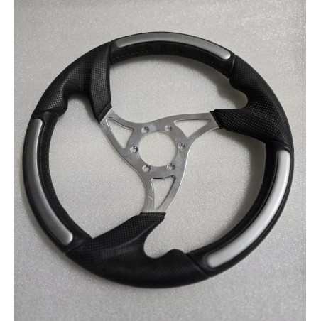 SW0079-CO-03 VOLANTEC EQ-RAPTOR KIEROWNICA ⌀360MM CZARNO SREBRNA