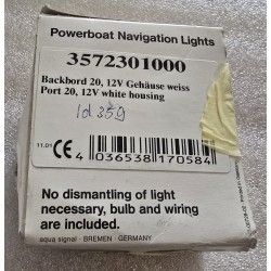 AQUA SIGNAL SERIA S20 LAMPY NA STERBURTĘ (ZIELONA, CZERWONA) 12V biała obudowa