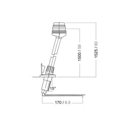 3570311000 AQUA SIGNAL LAMPA NAWIGACYJNA MASZT S20 BIAŁA 150cm 12V IP45