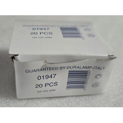 01947 DURALAMP ŻARÓWKA HALOGENOWA 20W G4 12V 20 SZTUK