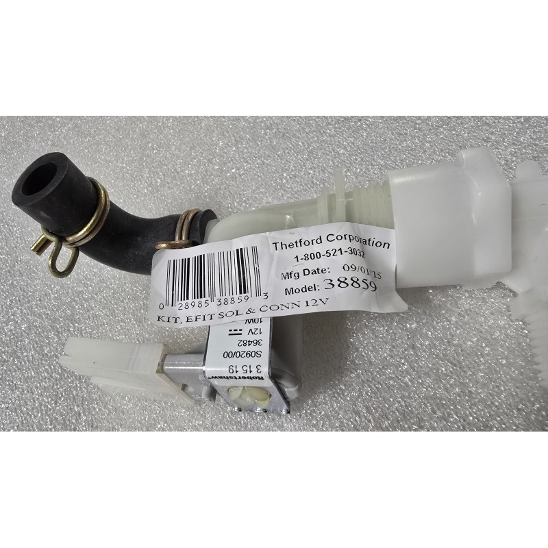 38859 THETFORD TECMA (ROBERSHAW) ELEKTROZAWÓR DO TOALETY Z KOLANKAMI EASYFIT PREMIUM PLUS 12V