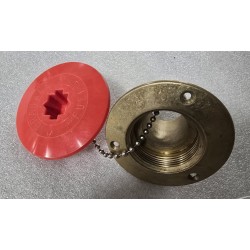 13925 WLEW PALIWA Z BRĄZU Z KORKIEM PVC NA ŁAŃCUSZKU (Z4343+Z1874)