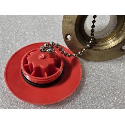 13925 WLEW PALIWA Z BRĄZU Z KORKIEM PVC NA ŁAŃCUSZKU (Z4343+Z1874)