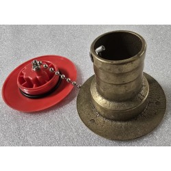 13925 WLEW PALIWA Z BRĄZU Z KORKIEM PVC NA ŁAŃCUSZKU (Z4343+Z1874)