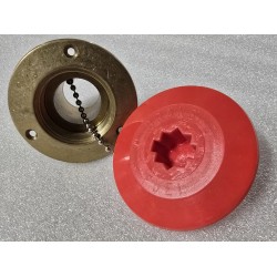 13925 WLEW PALIWA Z BRĄZU Z KORKIEM PVC NA ŁAŃCUSZKU (Z4343+Z1874)