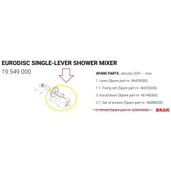 19549000 GROHE EURODISC UCHWYT BATERII Z ROZETĄ (NIEKOMPLETNE)