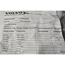 3887552 VOLVO PENTA ZESTAW MONTAŻOWY UKŁADU WYDECHOWEGO (BRAK KOLANEK)