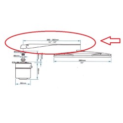 16442 ROCA WYMIENNE RAMIĘ WYCIERACZKI DLA OSI NAPĘDOWEJ 6MM 280-355MM