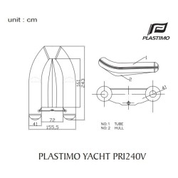 PRI240V PLASTIMO PONTON ZE SZTYWNYM DNEM + SILNIK FLOVER 45LBS (POTESTOWY)