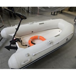 PRI240V PLASTIMO PONTON ZE SZTYWNYM DNEM + SILNIK FLOVER 45LBS (POTESTOWY)