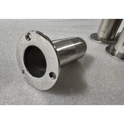 GNIAZDO (SZYJKA) Z KOŁNIERZEM NA 3 ŚRUBY ZE STALI NIERDZEWNEJ (OUTLET) 100x60x30