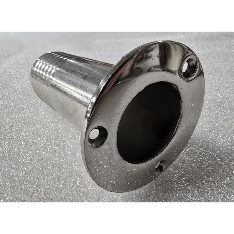 GNIAZDO (SZYJKA) Z KOŁNIERZEM NA 3 ŚRUBY ZE STALI NIERDZEWNEJ (OUTLET) 100x60x30