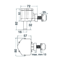 1680 ATTWOOD ODPOWIETRZNIK PALIWA P-TRAP Z OGRANICZNIKIEM PRZELEWU