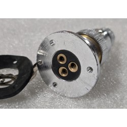 ZŁĄCZE ELEKTRYCZNE POKŁADOWE 3-STYKOWE 3A (POTESTOWE) MOSIĄDZ CHROM Z KORKIEM