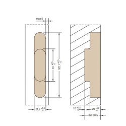 800 CEAM GNIAZDO MONTAŻOWE DO ZAWIASÓW 830 NIKIEL (ZESTAW 8 SZTUK)