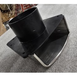 OTWÓR WENTYLACYJNY ZE STALI NIERDZEWNEJ 142(105)x122x60 AISI304  (POWYSTAWOWY)