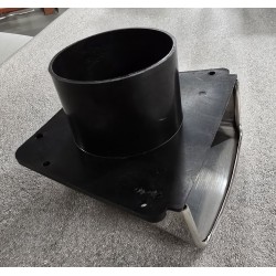 OTWÓR WENTYLACYJNY ZE STALI NIERDZEWNEJ 142(105)x122x60 AISI304  (POWYSTAWOWY)