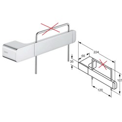 5697105 KLUDI ESPIRIT Uchwyt na papier toaletowy, chrom (NIEKOMPLETNY, RYSY)