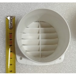 01190 KRATKA WENTYLACYJNA Z MANKIETEM 84x84 BIAŁA PVC ( 2 SZTUKI)