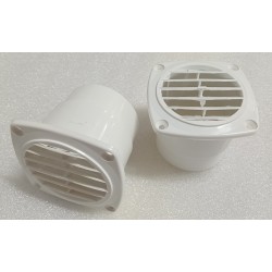 01190 KRATKA WENTYLACYJNA Z MANKIETEM 84x84 BIAŁA PVC ( 2 SZTUKI)