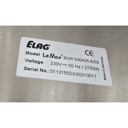 BGR530425-E LEMAX II ELAG PŁYTA GRILLOWA GRZEWCZA Z TACKĄ NA TŁUSZCZ (POWYSTAWOWA)