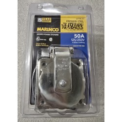 6373EL-B MARINCO GNIAZDO ZASILANIA ZE STALI NIERDZEWNEJ 50A 125/250V