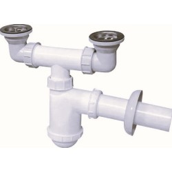 A204M50 RAWIPLAST SYFON ZLEWOZMYWAKOWY BUTELKOWY PODWÓJNY