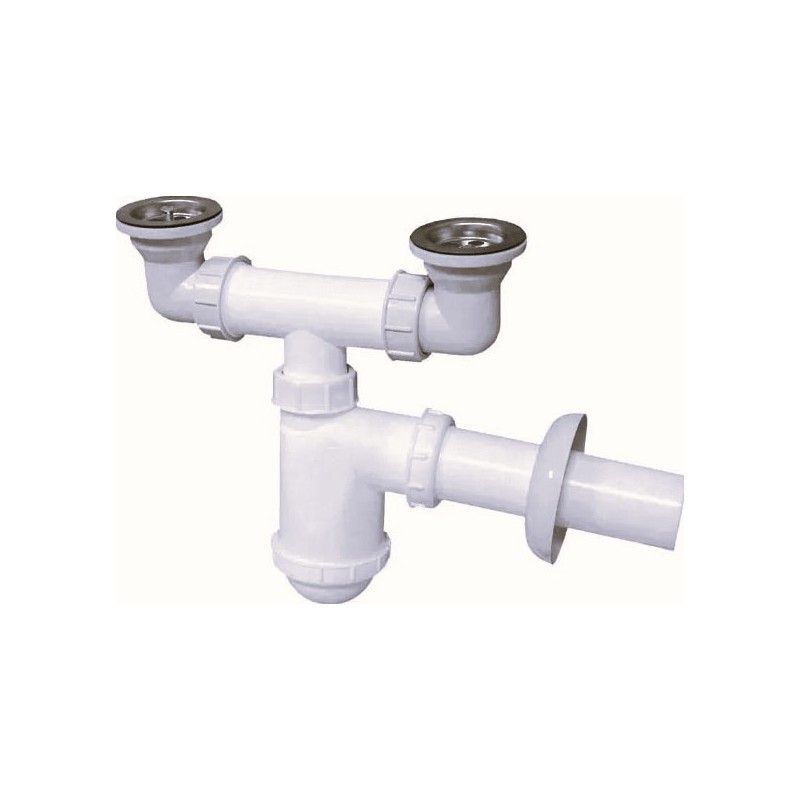 A204M50 RAWIPLAST SYFON ZLEWOZMYWAKOWY BUTELKOWY PODWÓJNY