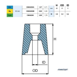 CMAN260 MARTYR ANODA CYNKOWA ZN (ZESTAW 2 SZTUKI)