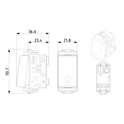 17010 VIMAR PRZYCISK 1P DZWONKOWY IDEA Z SYMBOLEM OGÓLNYM