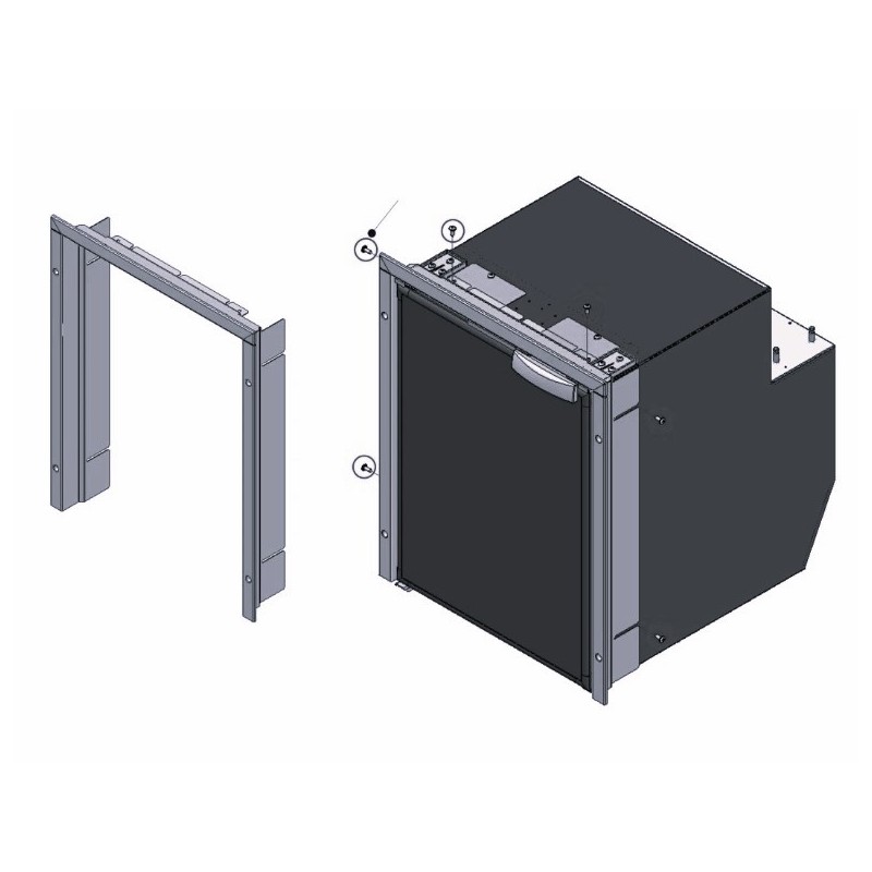 R121120.GK VITRIFRIGO RAMKA MONTAŻOWA SZARA  DO LODÓWKI OCEAN C39/C35BT
