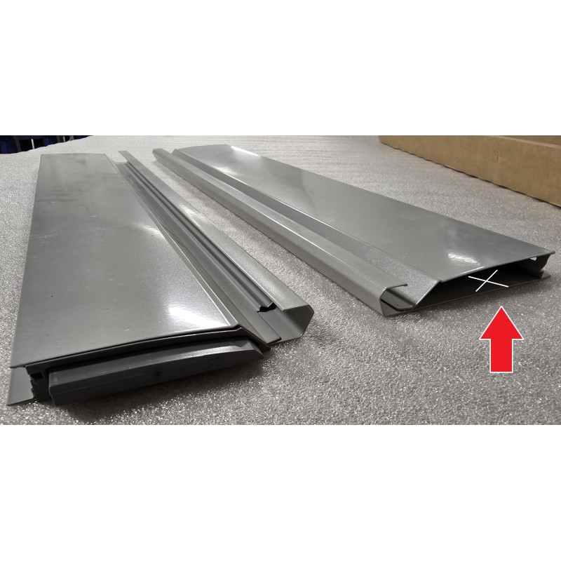 Z37H568S.E BLUM SYSTEM ŚCIAN BOCZNYCH SZUFLADY L:600MM H:131MM L+P SZARY BOXSIDE (NIEKOMPLETNY)