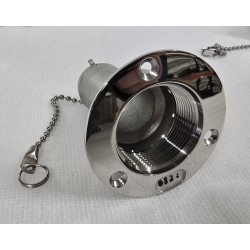 ROCA SZYJKA WLEWU DO WĘŻA Ø38MM 100x82MM WYKONANA Z POLEROWANEJ STALI AISI316