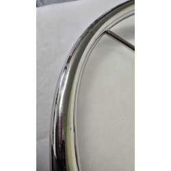 UŻYWANE KOŁO STEROWE ZE STALI NIERDZEWNEJ CHROM Ø410mm DO ŁODZI MOTOROWEJ