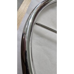 UŻYWANE KOŁO STEROWE ZE STALI NIERDZEWNEJ CHROM Ø410mm DO ŁODZI MOTOROWEJ