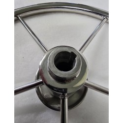 UŻYWANE KOŁO STEROWE ZE STALI NIERDZEWNEJ CHROM Ø410mm DO ŁODZI MOTOROWEJ