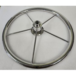 UŻYWANE KOŁO STEROWE ZE STALI NIERDZEWNEJ CHROM Ø410mm DO ŁODZI MOTOROWEJ