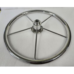 UŻYWANE KOŁO STEROWE ZE STALI NIERDZEWNEJ CHROM Ø410mm DO ŁODZI MOTOROWEJ