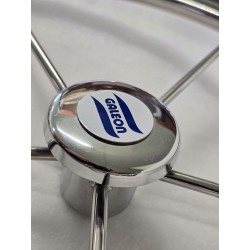 UŻYWANE KOŁO STEROWE ZE STALI NIERDZEWNEJ CHROM Ø410mm DO ŁODZI MOTOROWEJ