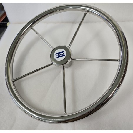 UŻYWANE KOŁO STEROWE ZE STALI NIERDZEWNEJ CHROM Ø410mm DO ŁODZI MOTOROWEJ