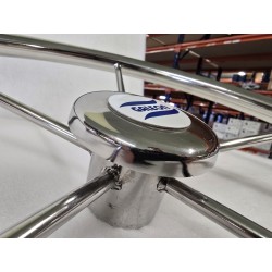 UŻYWANE KOŁO STEROWE ZE STALI NIERDZEWNEJ CHROM Ø410mm DO ŁODZI MOTOROWEJ