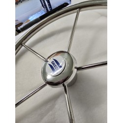 UŻYWANE KOŁO STEROWE ZE STALI NIERDZEWNEJ CHROM Ø410mm DO ŁODZI MOTOROWEJ