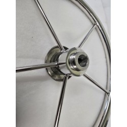 UŻYWANE KOŁO STEROWE ZE STALI NIERDZEWNEJ CHROM Ø410mm DO ŁODZI MOTOROWEJ